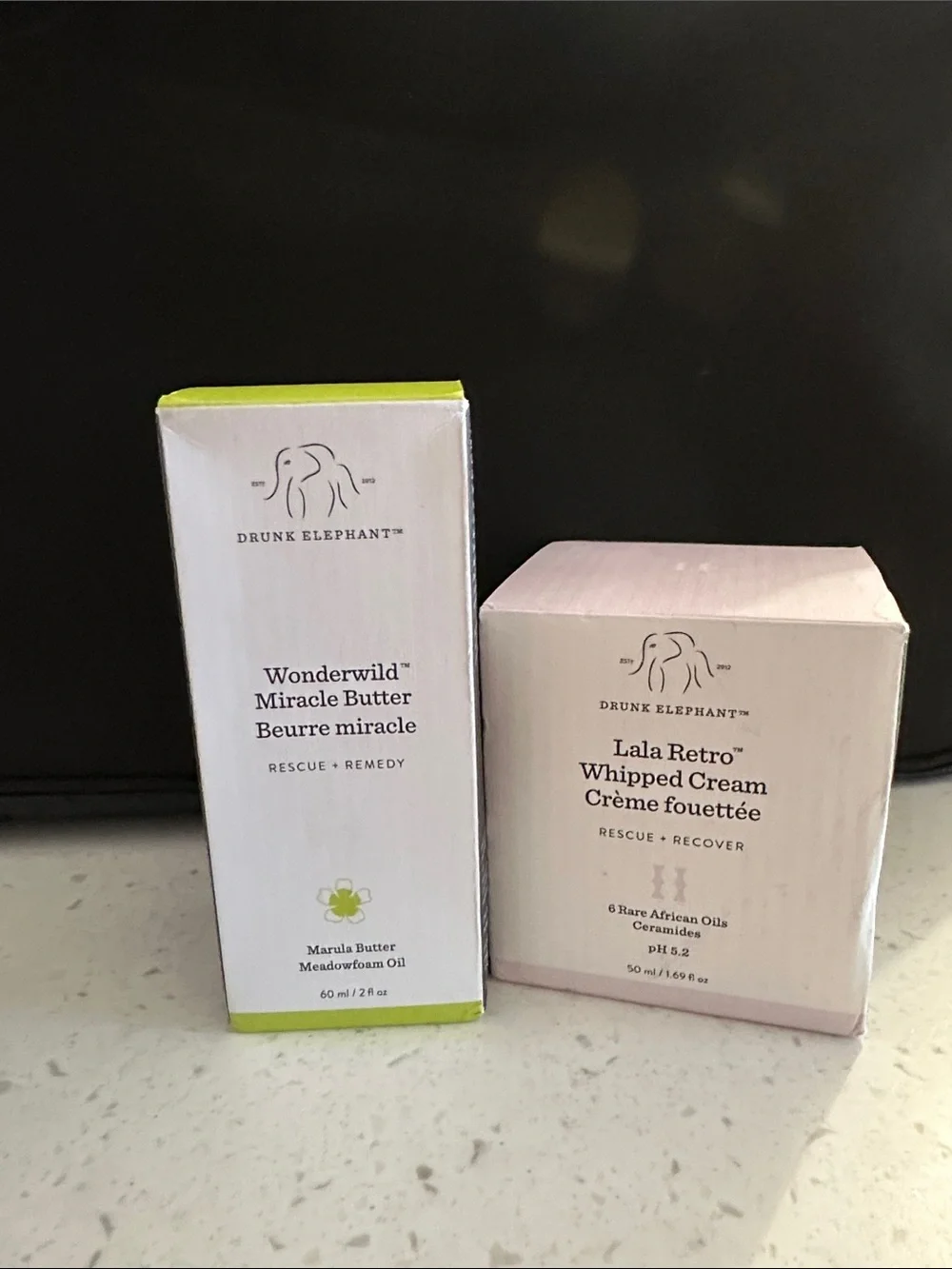 Drunk Elephant Wonderwild Miracle Butter AND Lala Retro Whipped Cream moisturize